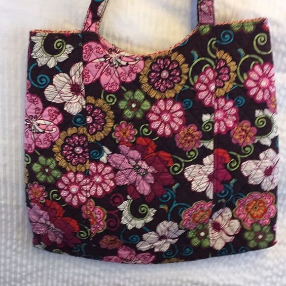 Vera large tote. 14x15. Mauve floral - Picture 6 of 12
